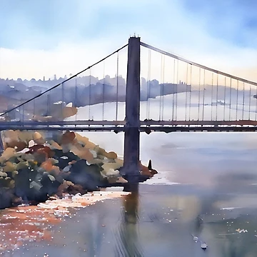 Artwork thumbnail, Suspended in Time by RCWatercolours