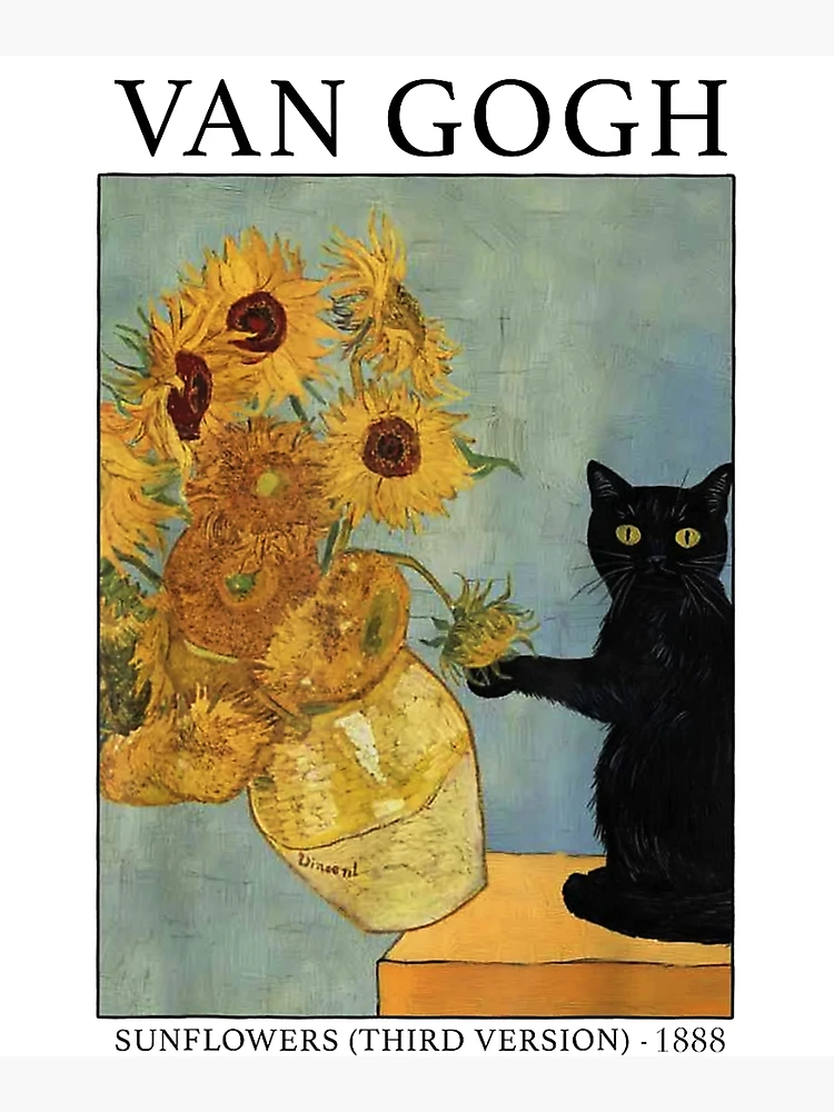 Thumbnail 3 von 3, Poster, Van Goghs Schwarze Katze designt und verkauft von BASKF.