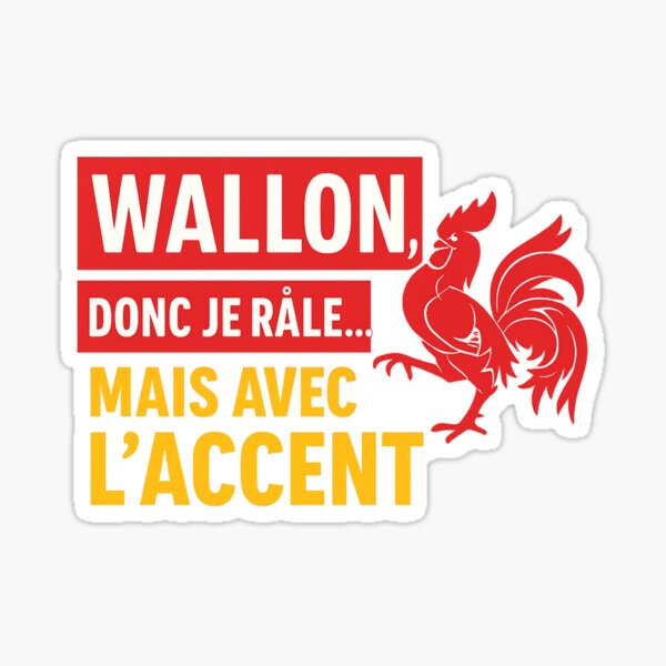 Aperçu de l'œuvre (Wallonie, Humour, T-shirt, Je râle) créée et vendue par Funetix.