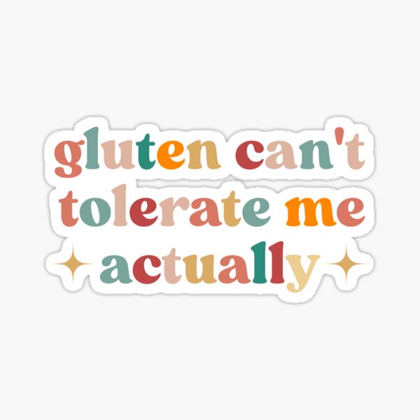 Aperçu de l'œuvre Je ne supporte pas le gluten, allergie alimentaire, citation sarcastique amusante créée et vendue par faridman.