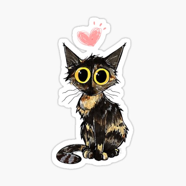 Artikelvorschau, Schildpattkatze entworfen und verkauft von Feather Art.
