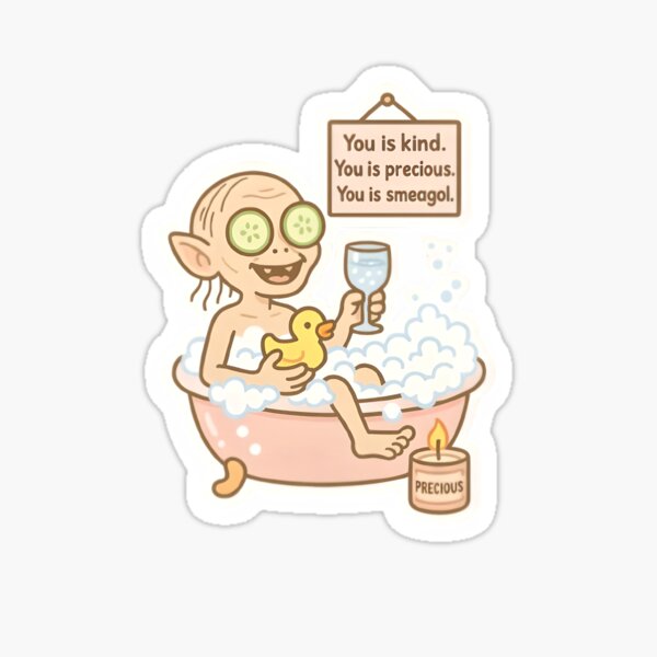 Aperçu de l'œuvre Tu es précieux – Journée spa de Smeagol créée et vendue par MAVNALE.