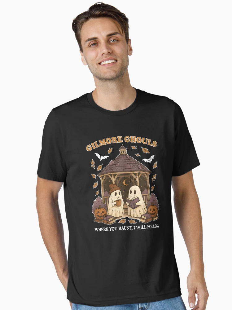 Aperçu 2 sur 7. T-shirt essentiel avec l'œuvre Gilmore Ghouls Où que tu hantes, je te suivrai créée et vendue par cielpoligon.