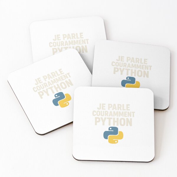Aperçu de l'œuvre Je parle couramment Python – T-shirt geek & codeur créée et vendue par MoodCouture.