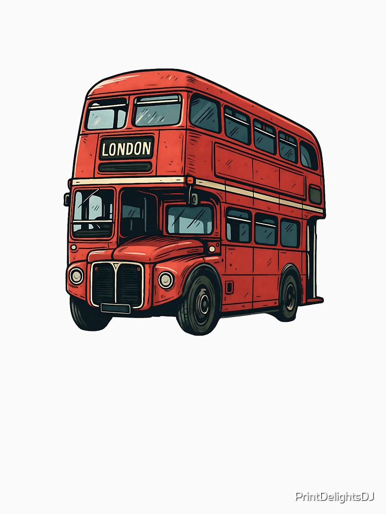 Thumbnail 7 of 7, Classic T-Shirt, London Red Bus Design designed and sold by PrintDelightsDJ.