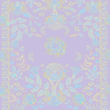Artwork thumbnail, Folk Floral Tapestry by Loomandlorebyh