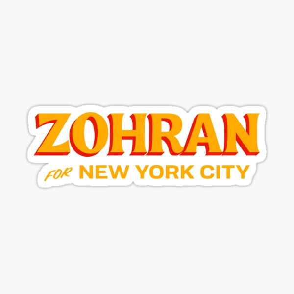 Aperçu de l'œuvre Zohran pour New York créée et vendue par Wick Designs.