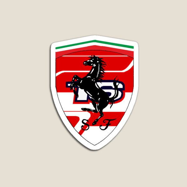 Aperçu de l'œuvre Autocollant Ferrari Charles Leclerc créée et vendue par Emily Designs F1.