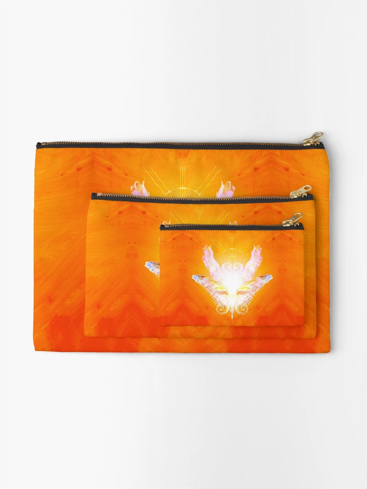 Imagen 2 de 4, Bolsos de mano con la obra Oráculo de los Ángeles Guía, Arte de Ángeles Naranjas, Arte de Símbolos Angélicos, Arte de Símbolos Divinos, diseñada y vendida por Jezhawk.