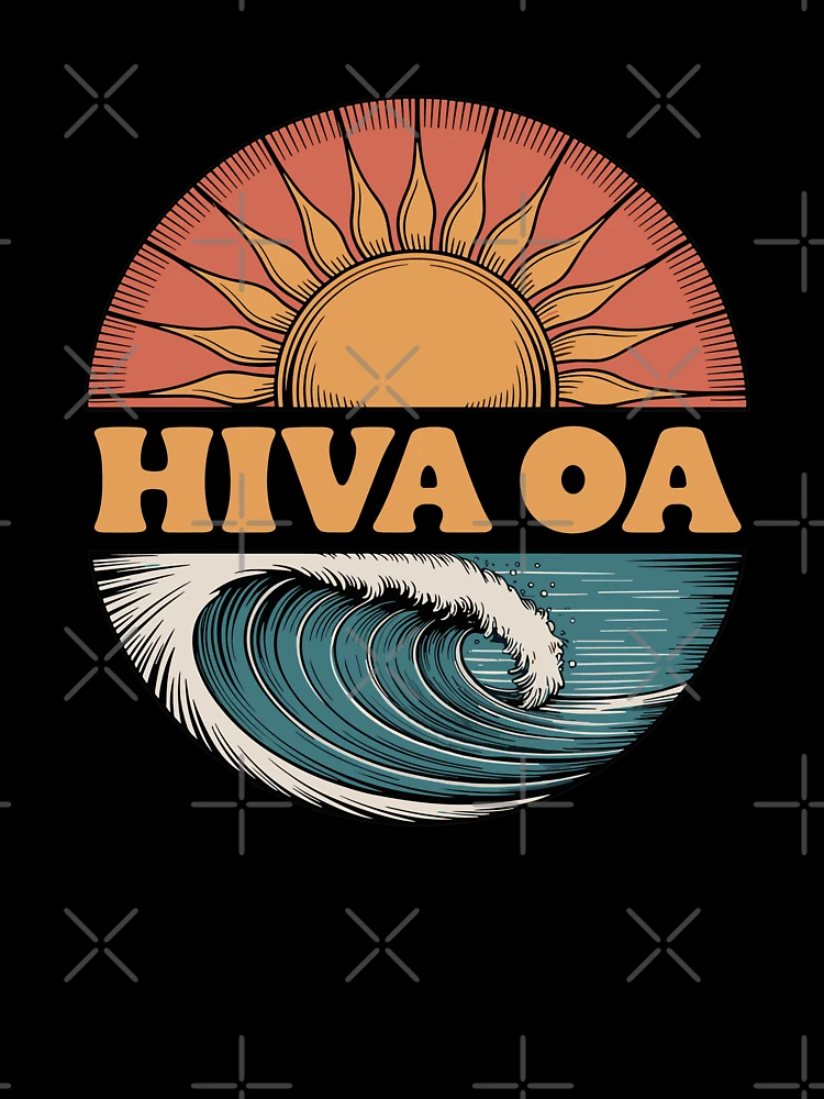 Aperçu 7 sur 7. T-shirt oversize avec l'œuvre HIVA OA créée et vendue par JessArty.