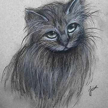 Artwork thumbnail, Freehand cat portrait by SCJota