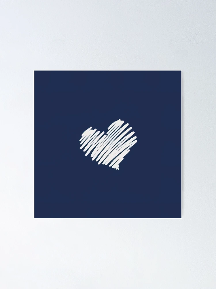 Thumbnail 1 of 3, Poster, Scribbled Heart on Dark Background designed and sold by dizidroz.