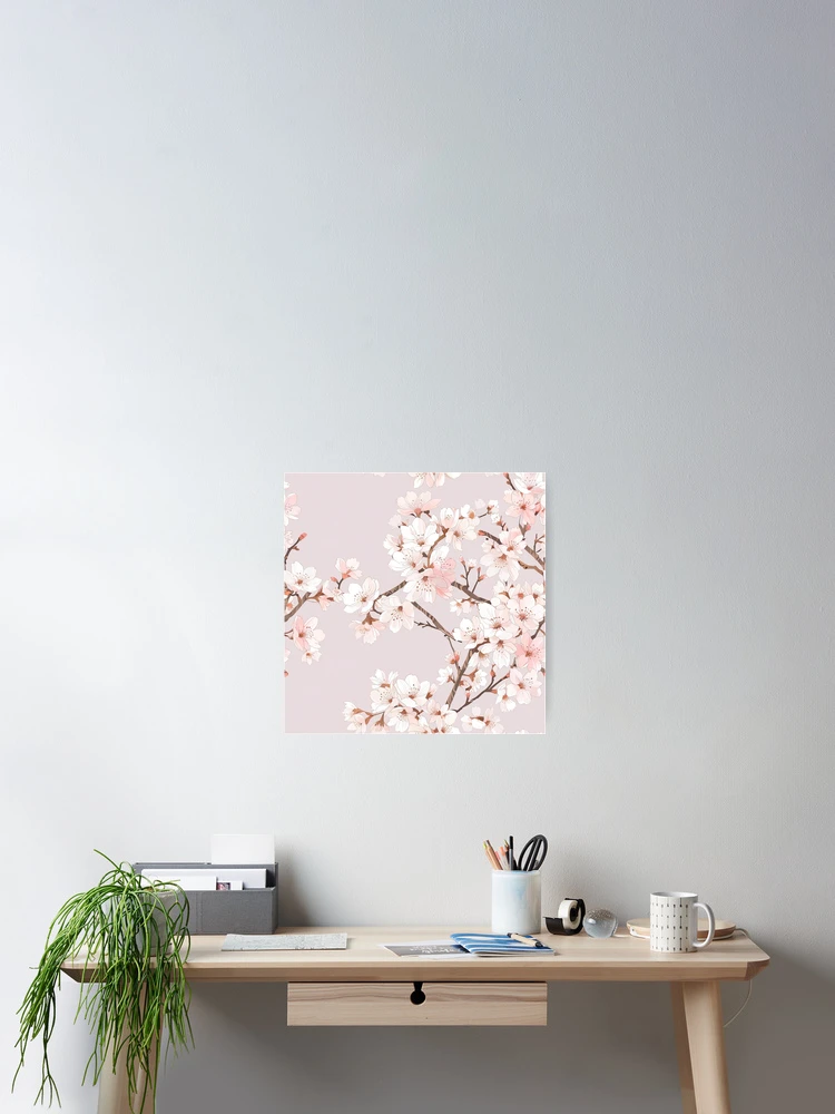 Thumbnail 2 of 3, Poster, Pink Cherry Blossoms designed and sold by CoolPixels.