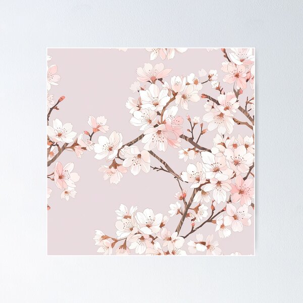 Aperçu de l'œuvre Fleurs de cerisier roses créée et vendue par CoolPixels.