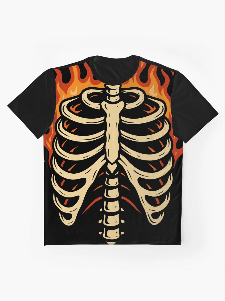 Imagen 1 de 4, Camiseta gráfica con la obra Camiseta Ride Hard Skeleton Ribs, diseñada y vendida por Promptified.