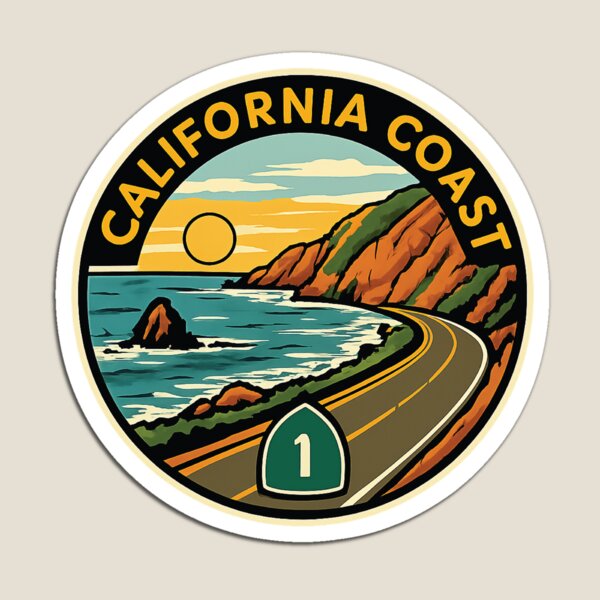 Aperçu de l'œuvre Emblème de la California Coast Scenic Highway 1 créée et vendue par BeeClassyDesign.