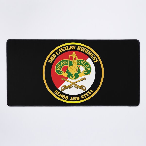 Item preview, Army - 3rd Cavalry Regiment DUI - Red White - Blood and Steel x300 designed and sold by Military Insignia Products.