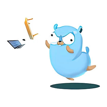 Artwork thumbnail, Golang Gopher Go Rage by MarlinConroy