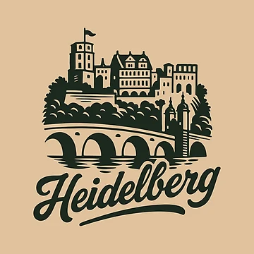 Vorschaubild zum Design Heidelberg Altstadt Logo Illustration von Boogosh