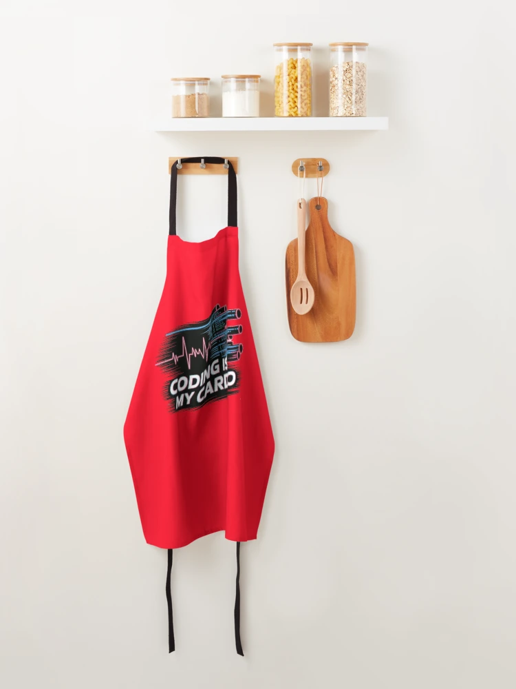 Thumbnail 4 of 6, Apron, Coding is my Cardio Funny Programmer T-Shirt | Software Developer Gift | Coding Humor designed and sold by al21ex.