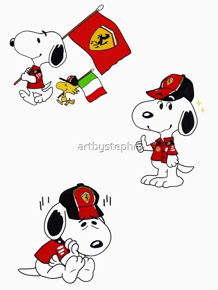 Thumbnail 7 von 7, Classic T-Shirt, Snoopy Tifosi I Ferrari designt und verkauft von artbystephm.