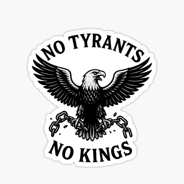 Artikelvorschau, Keine Tyrannen, keine Könige – Freiheitsadler-Kunst | Symbol der Freiheit und Rebellion entworfen und verkauft von FrameFlow.