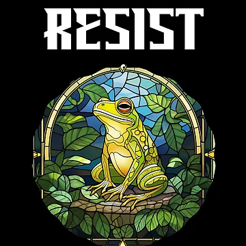 Artwork thumbnail, Frog Protest – Resist! by EVESTUDIOART