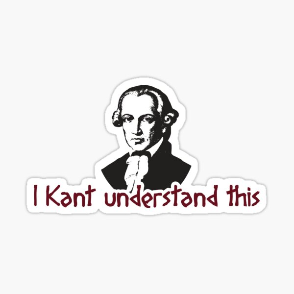 Aperçu de l'œuvre Je Kant comprends ceci - cadeau philosophe drôle créée et vendue par yeoys.