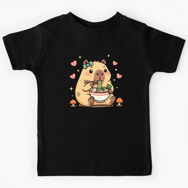 Artikelvorschau, Nettes Capybara, das Ramen-Kawaii-Nudeln isst, Liebhaber, lustiger Lebensmittel-Cartoon entworfen und verkauft von DrawHandArt.