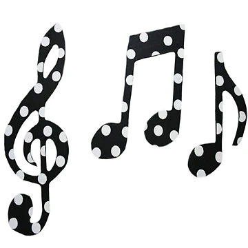 Aperçu de l'œuvre Notes de musique à pois de Pixiedrop