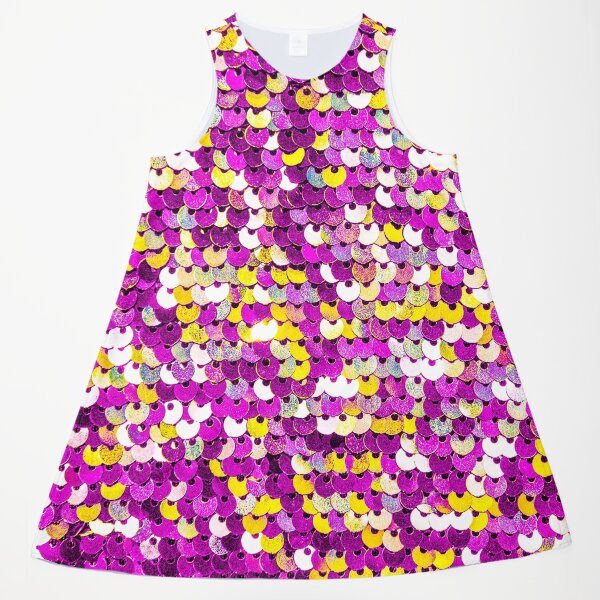 Item preview, Lentejuelas Funky – Patrón de lentejuelas disco magenta y dorada designed and sold by essentialimage.