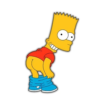 Artwork thumbnail, Bart Simpson Mooning Sticker by Beyond Wear