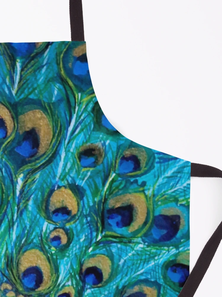 Thumbnail 3 of 6, Apron, Peacock In Its Full Glory designed and sold by Nicola Morgan.