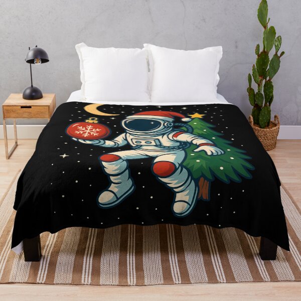 Item preview, Santa Astronaut Christmas Tree Space Holiday Adventure designed and sold by DrawHandArt.