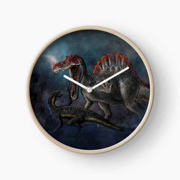 Aperçu de l'œuvre Spinosaurus vs Indominus Rex bataille de dinosaures créée et vendue par BeanieDraws.