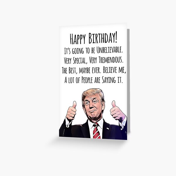 Aperçu de l'œuvre Vœux d'anniversaire amusants pour Trump créée et vendue par jukara4488.