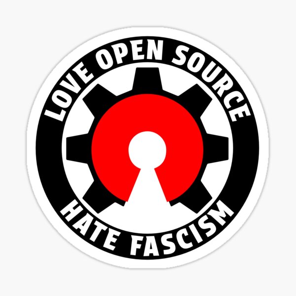 Item preview, Amo el código abierto, odio el fascismo. designed and sold by lowercasename.