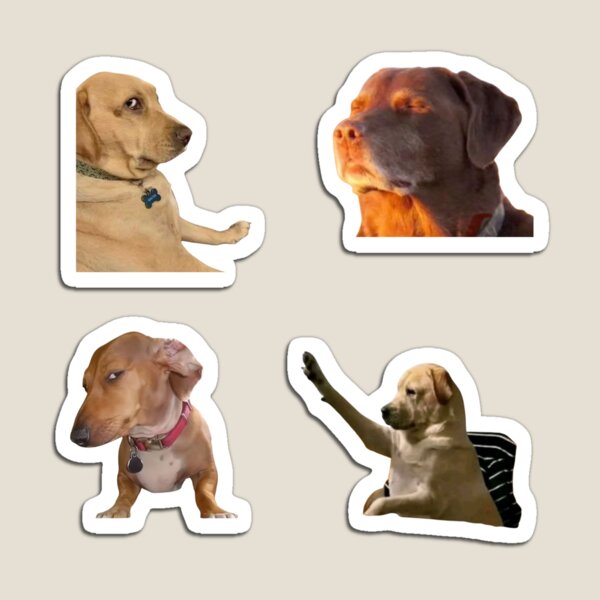 Aperçu de l'œuvre Pack de mèmes de chiens drôles et d'autocollants de chiens rigolos créée et vendue par stickersony.