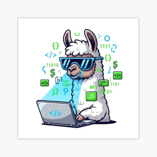 Item preview, Lindo logo de Ollama Llama – Diseño de laptop con IA de código abierto y aprendizaje automático | Arte de inteligencia artificial designed and sold by fetyTHM.