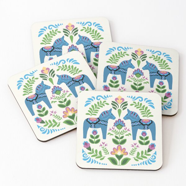 Item preview, Swedish Dala Horses Blue designed and sold by Barbara Pixton.