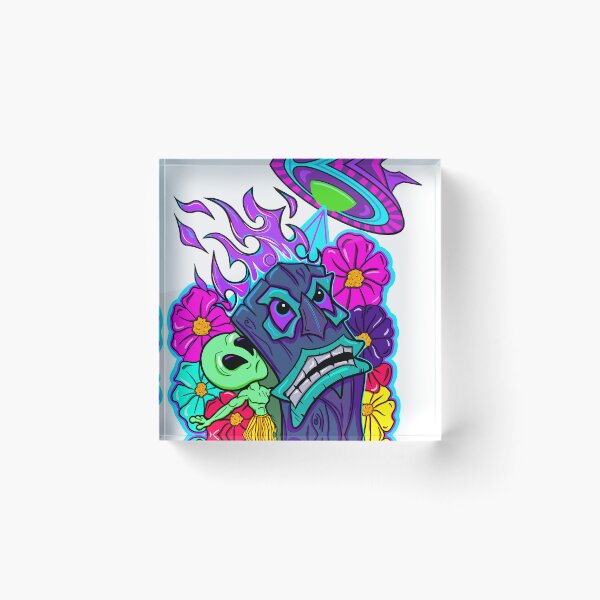 Artikelvorschau, Alien-Tiki-Invasion entworfen und verkauft von CiniDee Designs.