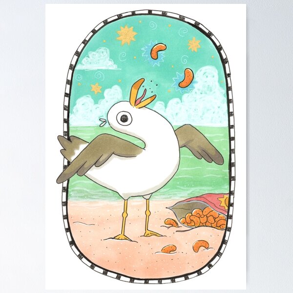 Item preview, Gaviota caótica designed and sold by mangolindsay.