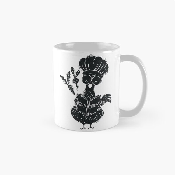 Item preview, Adorable Chicken With a Cookbook in a Cozy Linocut Art Style designed and sold by OzdeBayer.