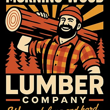 Imagen de la obra Arte con juego de palabras divertido de la empresa maderera Morning Wood de Victor Shadehorn