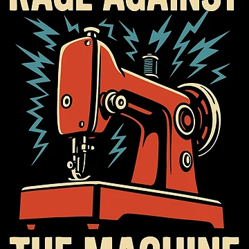 Imagen de la obra Rage Against the Machine - Juego de palabras divertido sobre costura de Victor Shadehorn