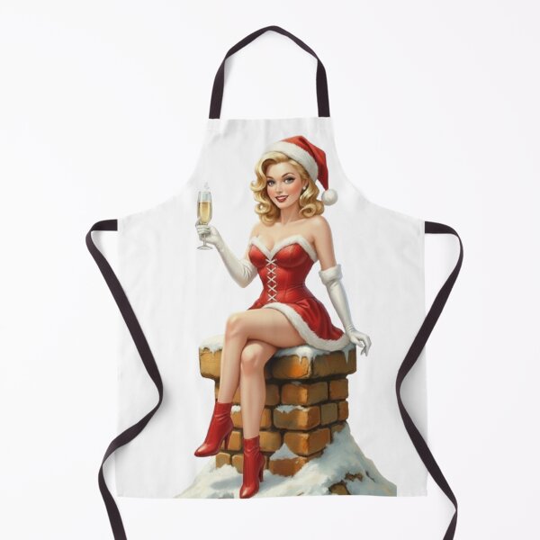 Item preview, Christmas Glamour Pin-Up - Champagne and Retro Charm designed and sold by CHRIST5000.