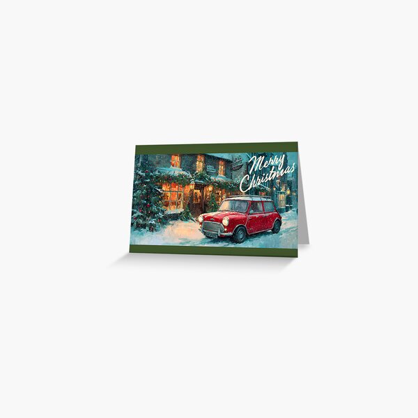 Item preview, Tarjetas navideñas de coches clásicos designed and sold by Fuel-Shirts.