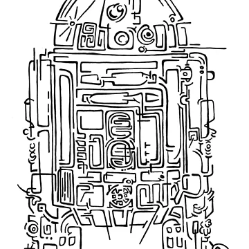 Imagen de la obra R2D2 - Blanco y negro de stephanpaquet