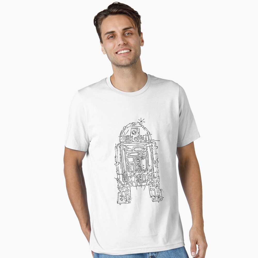 Vista previa del artículo con la obra «Camiseta esencial», diseñado y vendido por stephanpaquet.