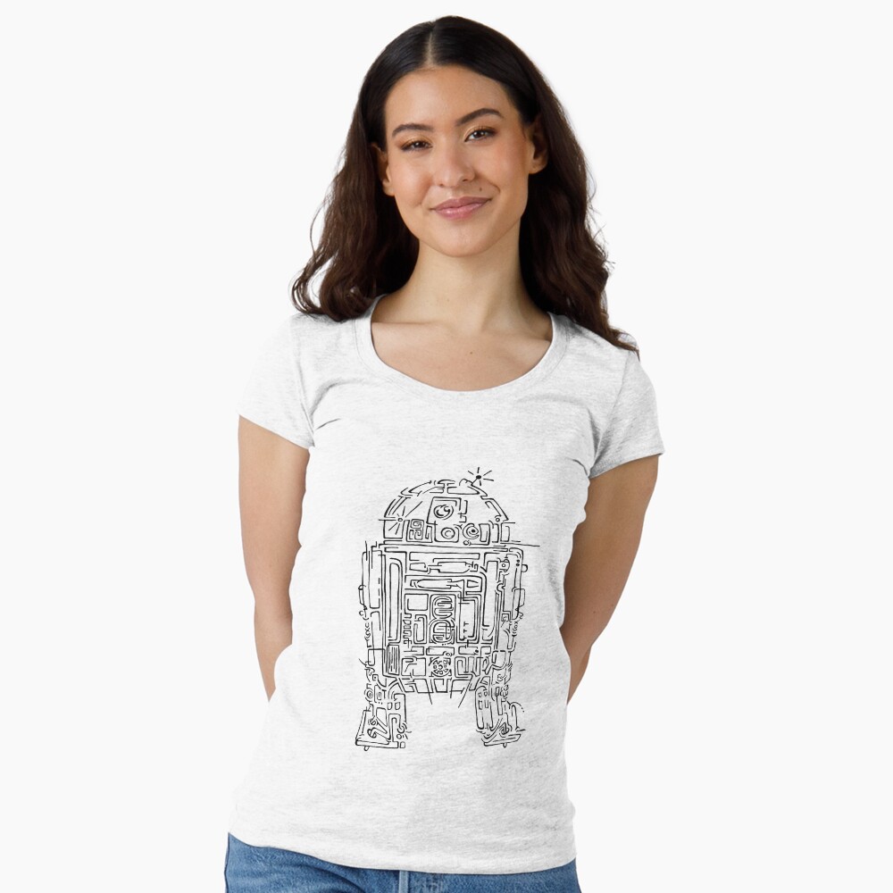 Vista previa del artículo con la obra «Camiseta entallada de cuello ancho», diseñado y vendido por stephanpaquet.